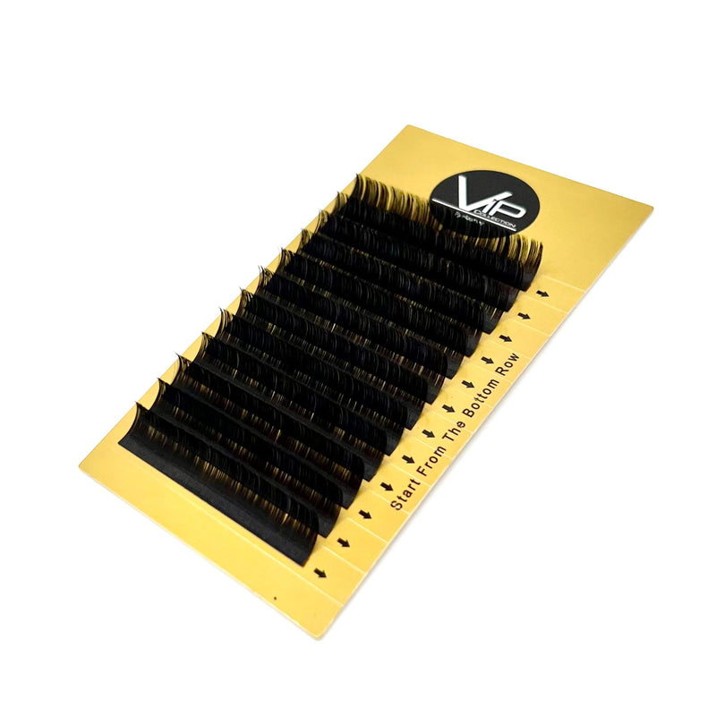 VIP Extensions VIP Faux Mink Lash Extension 12 Lines C Curl Mix 0.05mm, Mix & XL Mix Eyelash Extensions Light Goldenrod 05C12