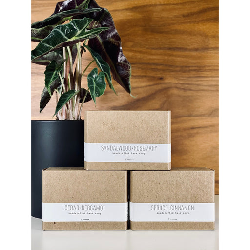 handmade. la conner Bar Soap - Woodsy Gentlemen Rosy Brown Cedar & Bergamot,Sandalwood & Rosemary,Spruce & Cinnamon