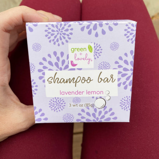 Green + Lovely Solid Shampoo Bar /// Lavender Lemon Light Gray