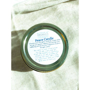 Butter Me Up Organics Peace Candle / Serenity Candle / Intention Candle / Ritual Candle / Crystal Candle / Pretty Candle / Organic Soy Wax Candle / Botanicals Metaphysical Dark Olive Green