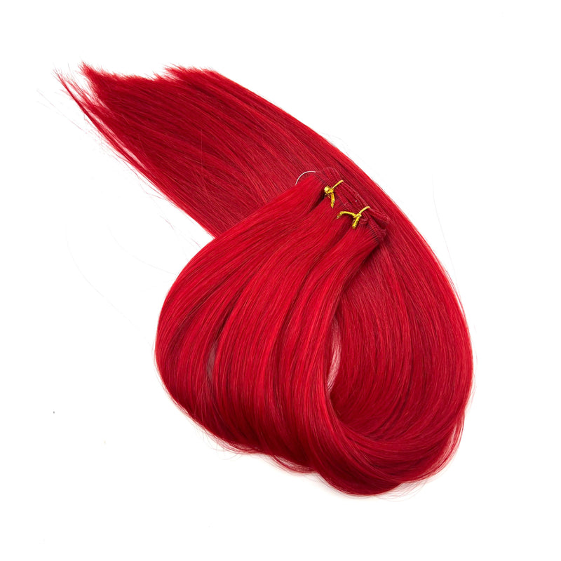 VIP Extensions Narcia Remy Siberian Weft Silky Straight - 18" Hair Extension White Smoke 18" / RED - Red