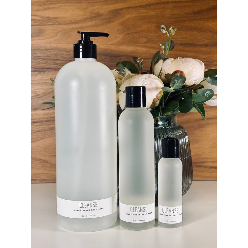 handmade. la conner Cleanse - Plant Based Hair Wash Gray 2 Ounces,8 Ounces,32 Ounces