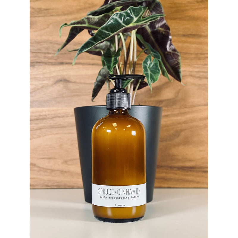 handmade. la conner Daily Moisturizing Lotion - Woodsy Gentlemen Tan 8 Ounces - Spruce + Cinnamon