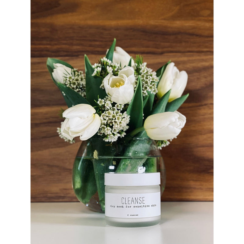 handmade. la conner Cleanse - Clay Mask For Sensitive/Dry Skin Skincare Dark Olive Green 2 Ounces