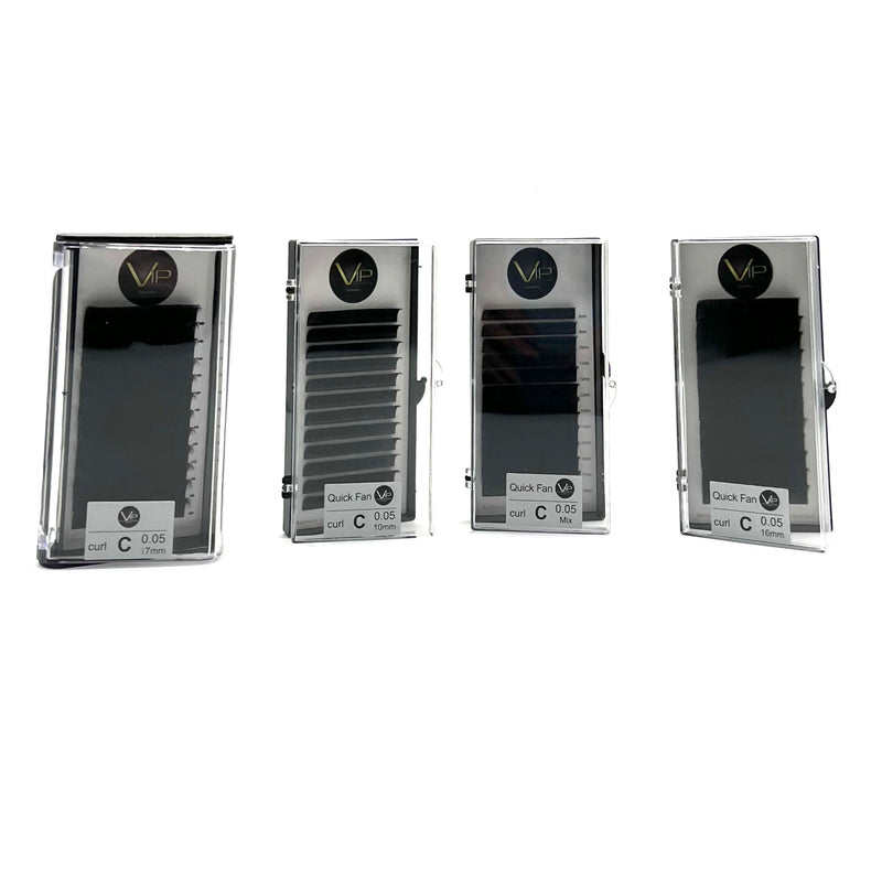 VIP Extensions VIP Quick Fan Lash Extensions, 12 Lines 0.05 C Curl Eyelash Extensions Dark Slate Gray 05C08,05C09,05C10,05C11,05C12,05C13,05C14,05C15,05C16,05C17,05C18,05CMIX-XL(12-23),05CMIX(8-18),05CMIX8-19,05CMIX(14-25)