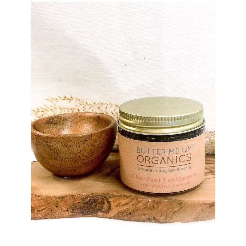 Butter Me Up Organics Organic Activated Charcoal Toothpaste / Whitening Toothpaste / Organic Toothpaste / Black Toothpaste / Charcoal Toothpaste / Tooth Paste Teeth Antique White Activated Charcoal Toothpaste,Activated Charcoal Toothpaste + Toothbrushes,Activated Charcoal Toothpaste + Natural Biodegradable Silk Dental Floss with Refillable Stainless Steel Metal Container,Activated Charcoal Toothpaste + Stainless Steel Metal Tongue
