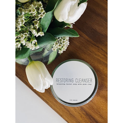 handmade. la conner Restoring Cleanser - Facial Soap Skincare Light Gray 3.5 ounces