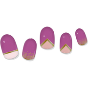 laurenbbeauty COLOR CHANGE Pink & Gold Delicate Geometric Gel Nail Wrap Nail Art Kits & Accessories White Smoke