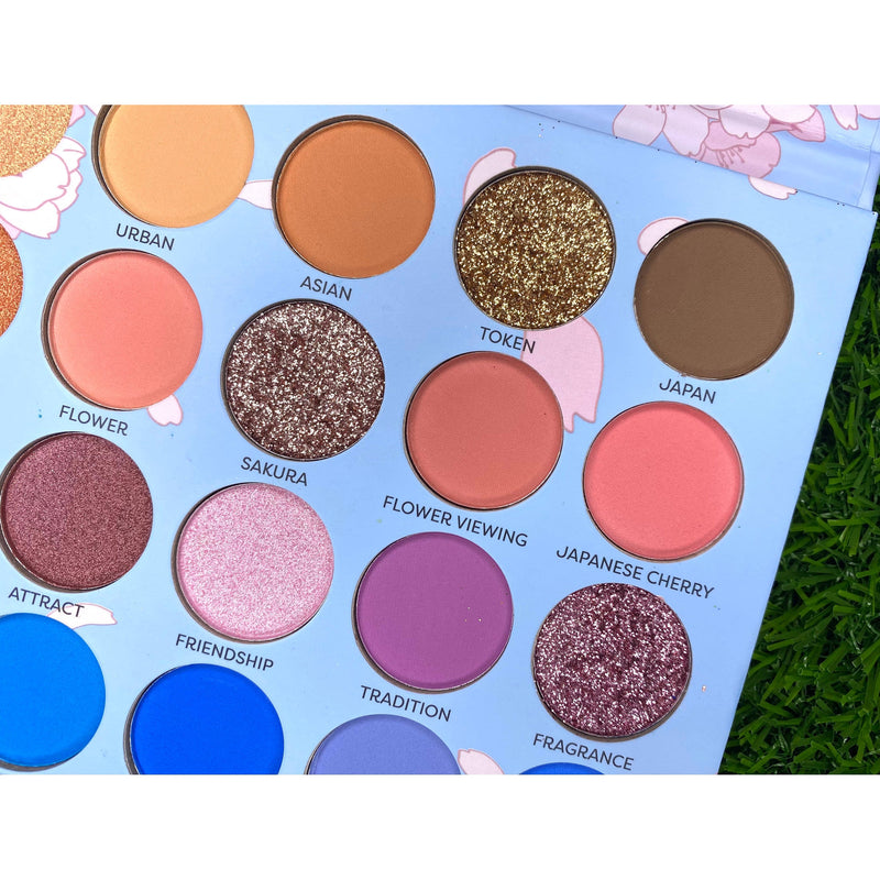 Prolux Cosmetics Cherry Blossom Eyeshadow Palette Eyeshadow Palette Light Blue