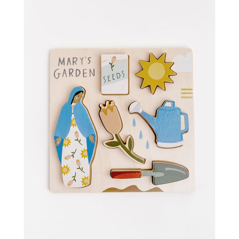 Be A Heart Mary's Garden Wooden Puzzle puzzle Light Gray