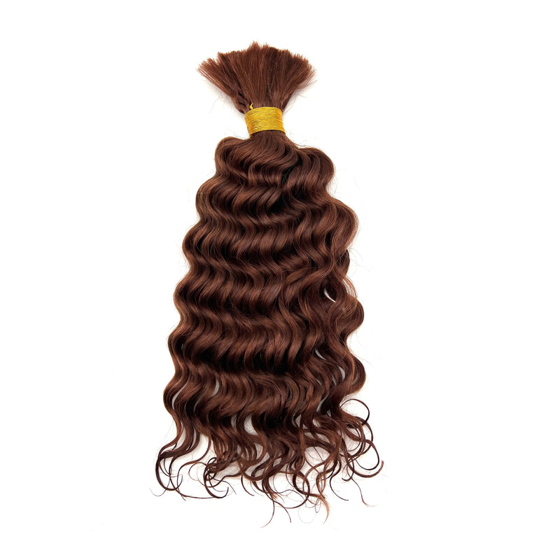 VIP Extensions Unique's Human Hair New Deep Bulk 14'' Hair Extension Dark Slate Gray 14" / L33 - Dark Auburn
