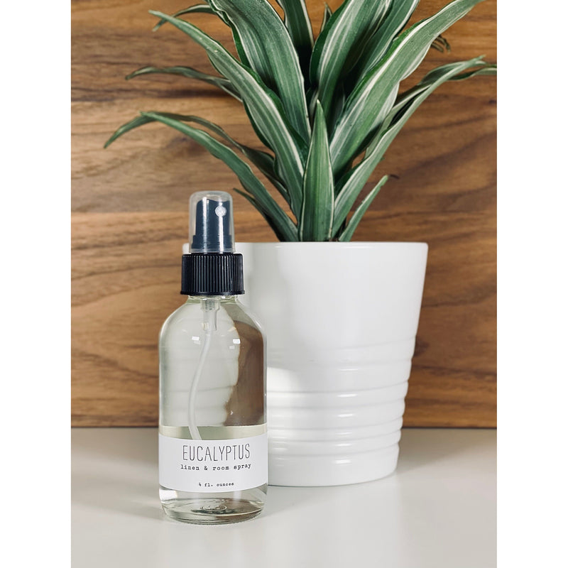handmade. la conner Linen & Room Spray - 4 Ounces Natural Cleaners Dim Gray 4 Ounces - Eucalyptus