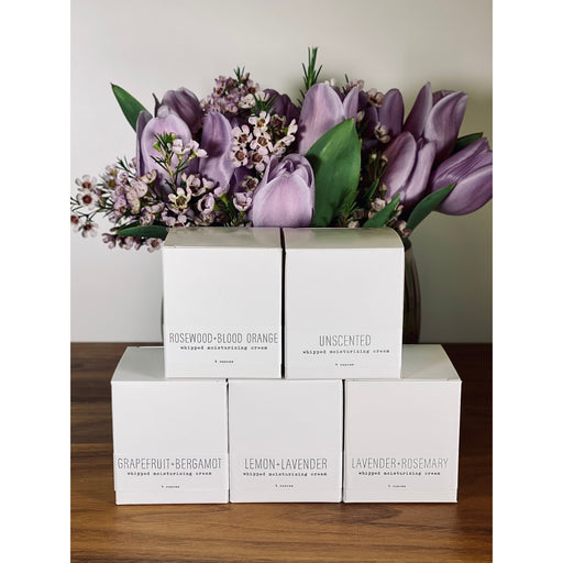 handmade. la conner Whipped Moisturizing Cream - Citrusy Ladies Light Gray 4 Ounces - Grapefruit & Bergamot,4 Ounces - Lemon & Lavender,4 Ounces - Rosewood & Blood Orange,4 Ounces - Lavender + Rosemary,4 Ounces - Unscented