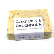 Soaplandia Soap Store Goat Milk & Calendula Tea Soap, Unscented Bar Soap White Smoke