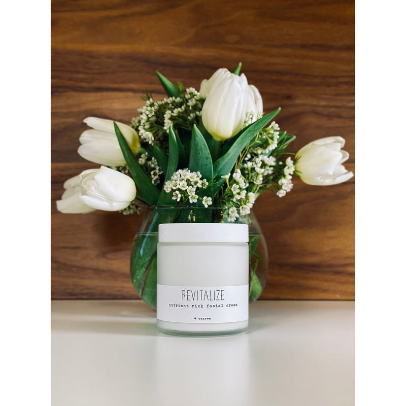 handmade. la conner Revitalize - Nutrient Rich Facial Cream Skincare Dark Olive Green 4 ounces