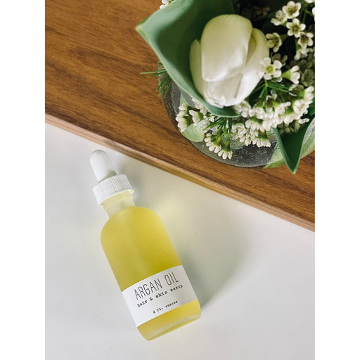 handmade. la conner Argan Oil - Hair & Skin Serum Skincare Light Gray 2 Ounces - White Dropper
