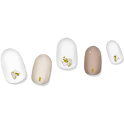 laurenbbeauty Milky Beige Abstract Gel Nail Wrap Nail Art Kits & Accessories White Smoke