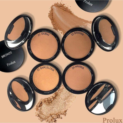 Prolux Cosmetics Bronze | Bronze Makeup Tan #1-Dubai,#2-Barcelona,#3-Bahama,#4-Havana