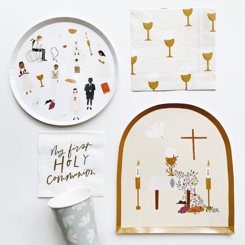 Be A Heart Holy Spirit Dove Paper Cups Disposable Tableware Lavender