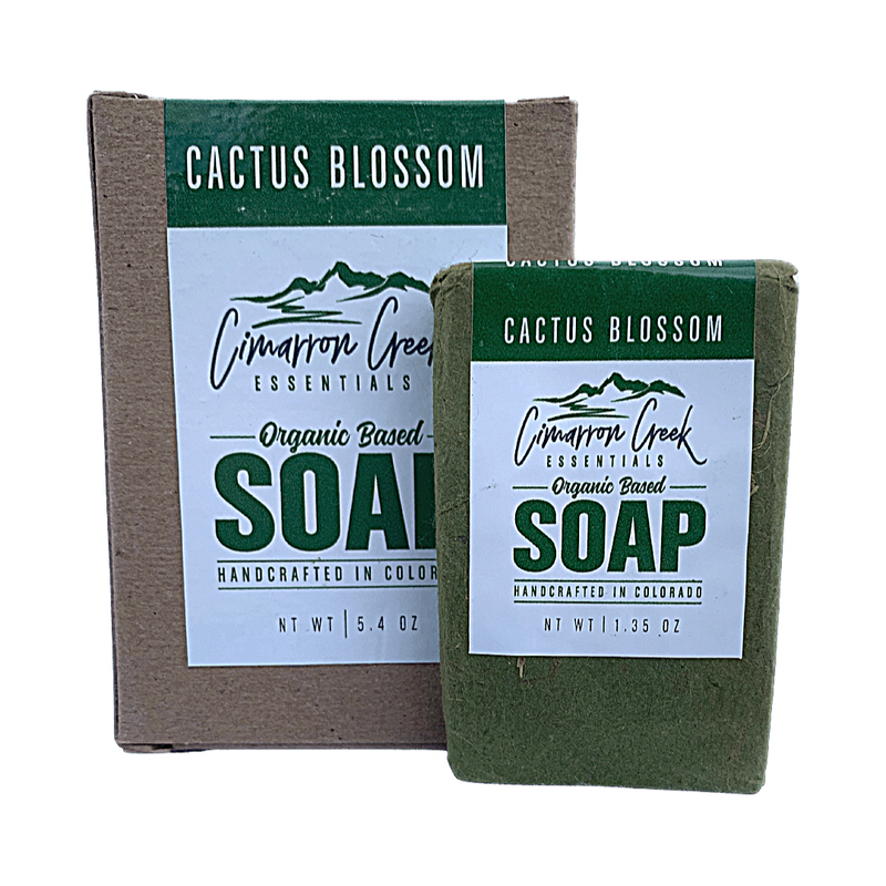 Cimarron Creek Essentials Cactus Blossom Organic Bar Soap 5.4oz Bath & Body Dark Slate Gray Full Bar,Travel Bar