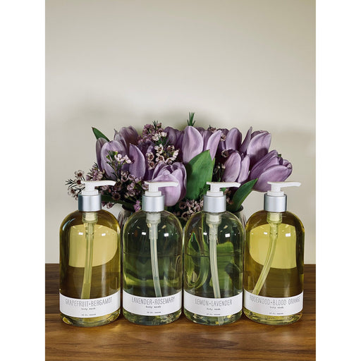 handmade. la conner Body Wash - Citrusy Ladies Gray 16 Ounces - Lemon + Lavender,16 Ounces - Grapefruit + Bergamot,16 Ounces - Lavender + Rosemary,16 Ounces - Rosewood + Blood Orange