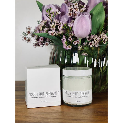 handmade. la conner Whipped Moisturizing Cream - Citrusy Ladies Gray 4 Ounces - Grapefruit & Bergamot