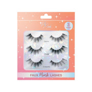 Prolux Cosmetics Faux Mink Lashes Eyelashes - 3 Pair Peach Puff Style #1