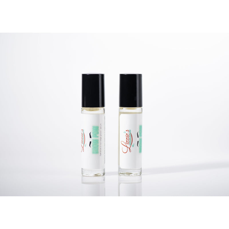 Lizzie's All-natural Products Brow Pow Eyebrow & Edges Growth Serum White Smoke Brow Pow,Brow Pow & Brush bundle
