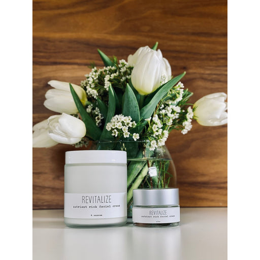 handmade. la conner Revitalize - Nutrient Rich Facial Cream Skincare Dark Olive Green 4 ounces