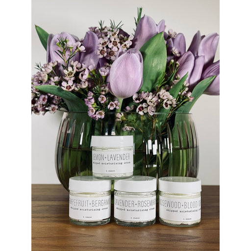 handmade. la conner Whipped Moisturizing Cream - Citrusy Ladies Gray 1 Ounce - Grapefruit & Bergamot,1 Ounce - Lemon & Lavender,1 Ounce - Rosewood & Blood Orange,1 Ounce - Lavender + Rosemary