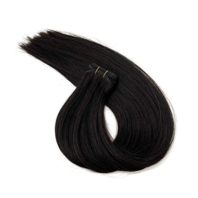 VIP Extensions Narcia Remy Siberian Weft Silky Straight - 18" Hair Extension White Smoke 18" / 1 - Black,18" / 2 - Dark Brown,18" / 4 - Medium Brown,18" / 6 - Brown,18" / L22 - Light Blonde,18" / L26 - Pure Blonde,18" / P14/22 - Golden Blonde / Light Blonde,18" / P6/16 -  Brown / Ash Blonde,18" / P6/22 - Brown / Light Blonde,18" / P4/14/30M -