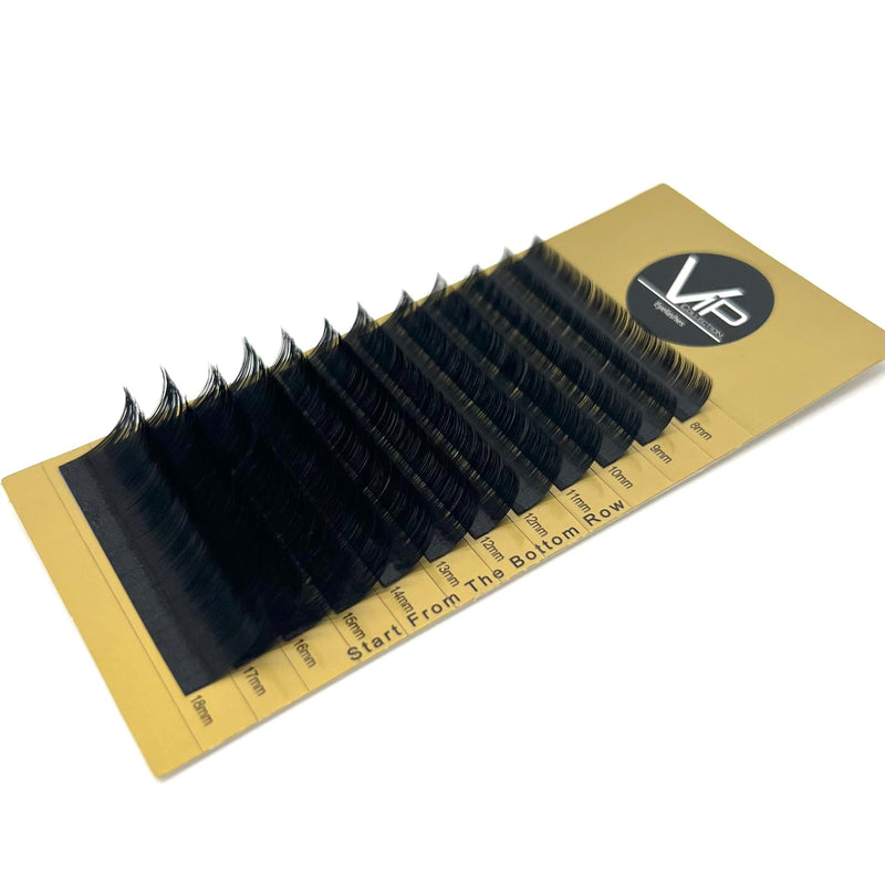 VIP Extensions VIP Faux Mink Lash Extension 12 Lines C Curl Mix 0.05mm, Mix & XL Mix Eyelash Extensions Black 05CMIX8-18