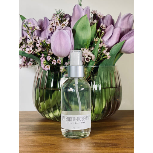handmade. la conner Linen & Body Mist - Citrusy Ladies Gray 4 Ounces - Lavender + Rosemary
