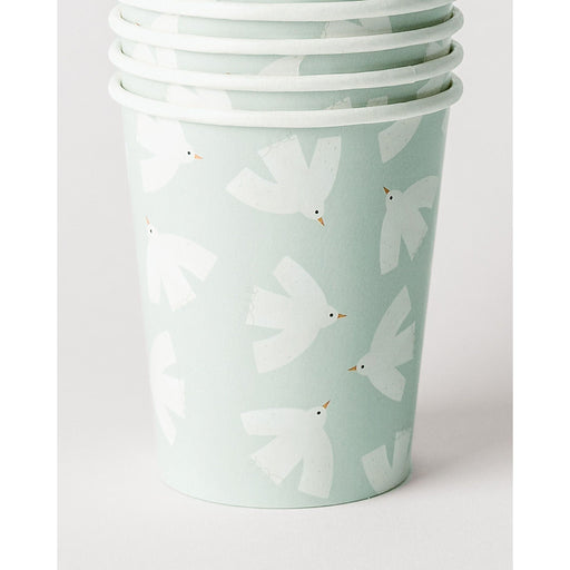 Be A Heart Holy Spirit Dove Paper Cups Disposable Tableware Lavender