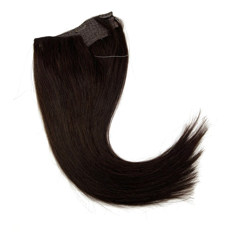 VIP Extensions VIP BandX Halo / Silky Straight 18" with Clip Hair Extension Black 1B Off Black