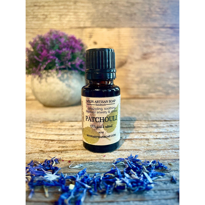 MION Artisan Soap Co. Patchouli Essential Oil | Grounding, Natural Tranquility Tan