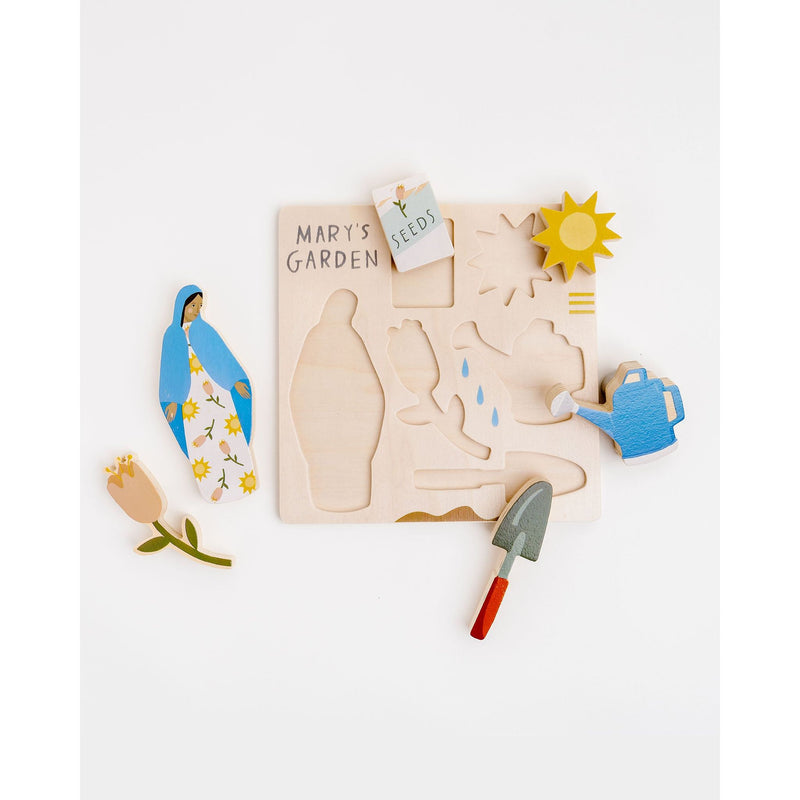 Be A Heart Mary's Garden Wooden Puzzle puzzle Light Gray