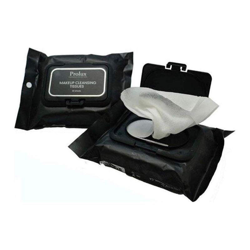 Prolux Cosmetics Gentle Makeup Removing Wipes make up remover Black