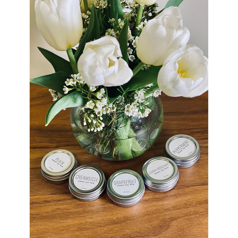 handmade. la conner Superb Lip Balm Skincare Rosy Brown Peppermint,Lemon + Rosemary,Grapefruit,Creamsicle,Plain