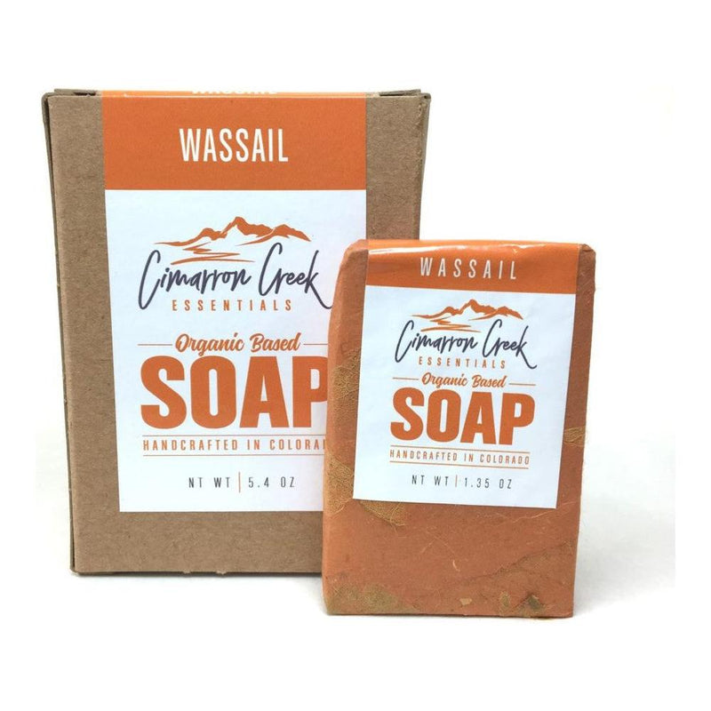 Cimarron Creek Essentials Wassail Organic Bar Soap 5.4oz Bath & Body White Smoke Full Bar,Travel Bar