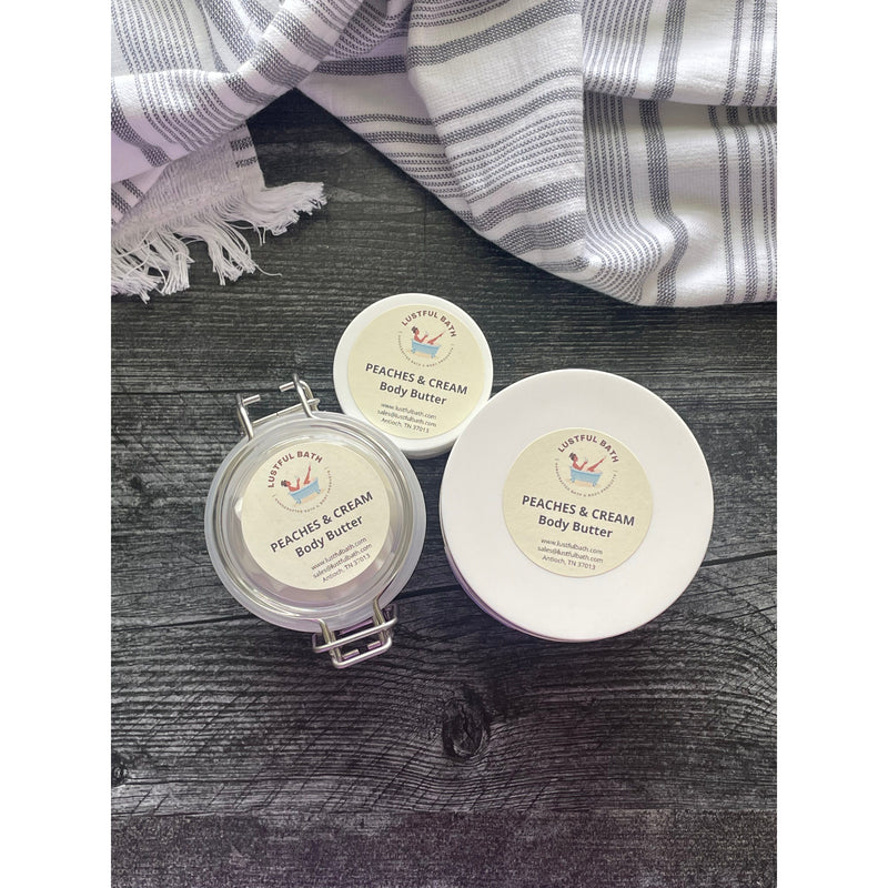 Lustful Bath, LLC PEACHES & CREAM BODY BUTTER Butters Dark Slate Gray MINI,SM,LG