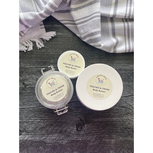 Lustful Bath, LLC PEACHES & CREAM BODY BUTTER Butters Dark Slate Gray MINI,SM,LG