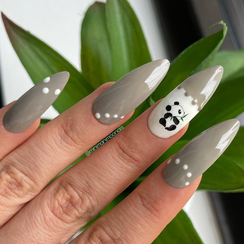 minimanimoo Moolala™ 2 Step Gel - #3 Light Gray Nail Polish Dim Gray