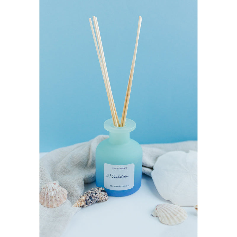 Timeless Organics Skin Care Reed Diffuser - Breathe of The Sea Sky Blue