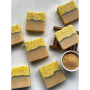 Lustful Bath, LLC LEMON POPPYSEED HANDCRAFTED SOAP Cold Process Soap Dark Khaki