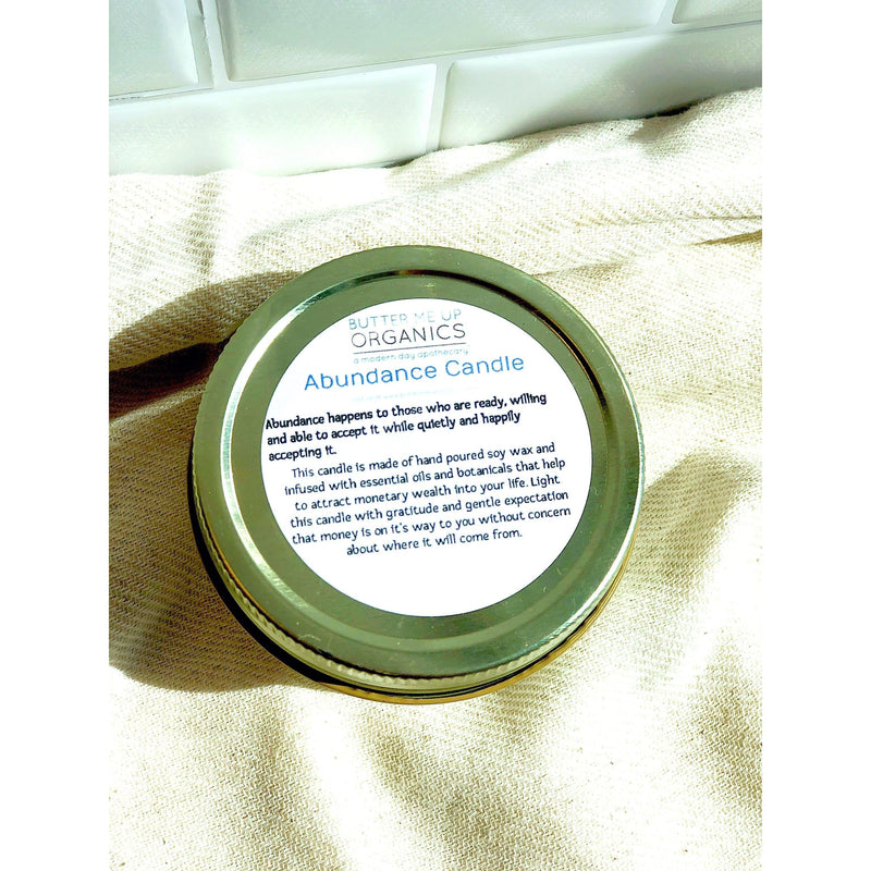 Butter Me Up Organics Abundance Candle / Ritual Candle / Intention Candle / Hand Poured Candle / Soy Wax Candle/ Butter Me Up Organics / Good Luck Candle / Money Metaphysical Beige One Abundance Candle,One Full Candle Set
