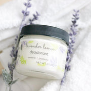Green + Lovely DEODORANT Lavender Lemon - Mineral + Probiotic - Vegan Light Gray