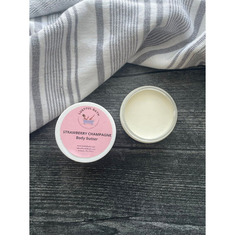 Lustful Bath, LLC STRAWBERRY CHAMPAGNE BODY BUTTER Butters Dark Slate Gray MINI