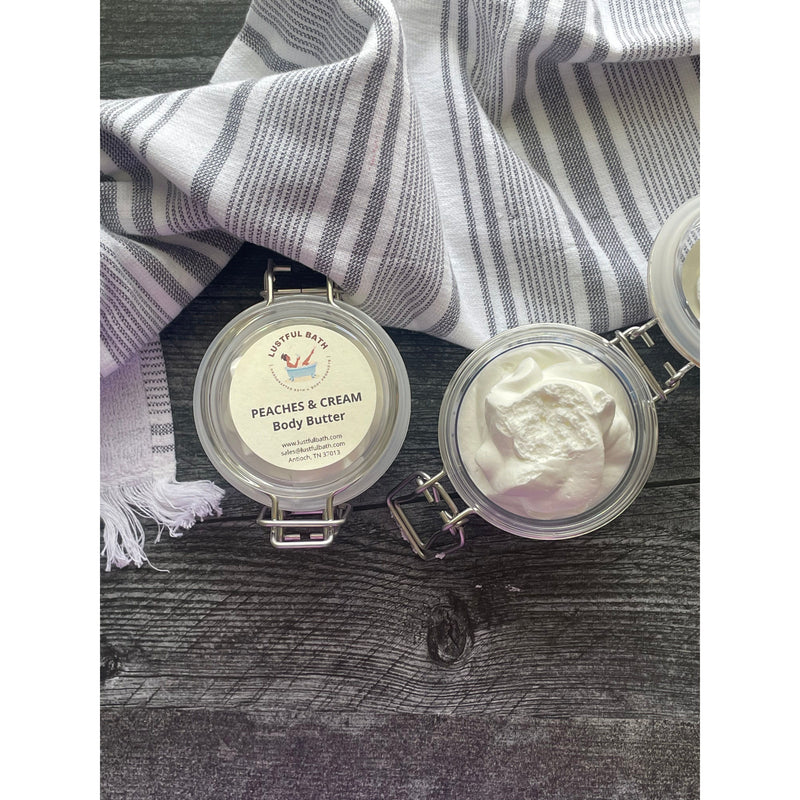 Lustful Bath, LLC PEACHES & CREAM BODY BUTTER Butters Dark Slate Gray SM