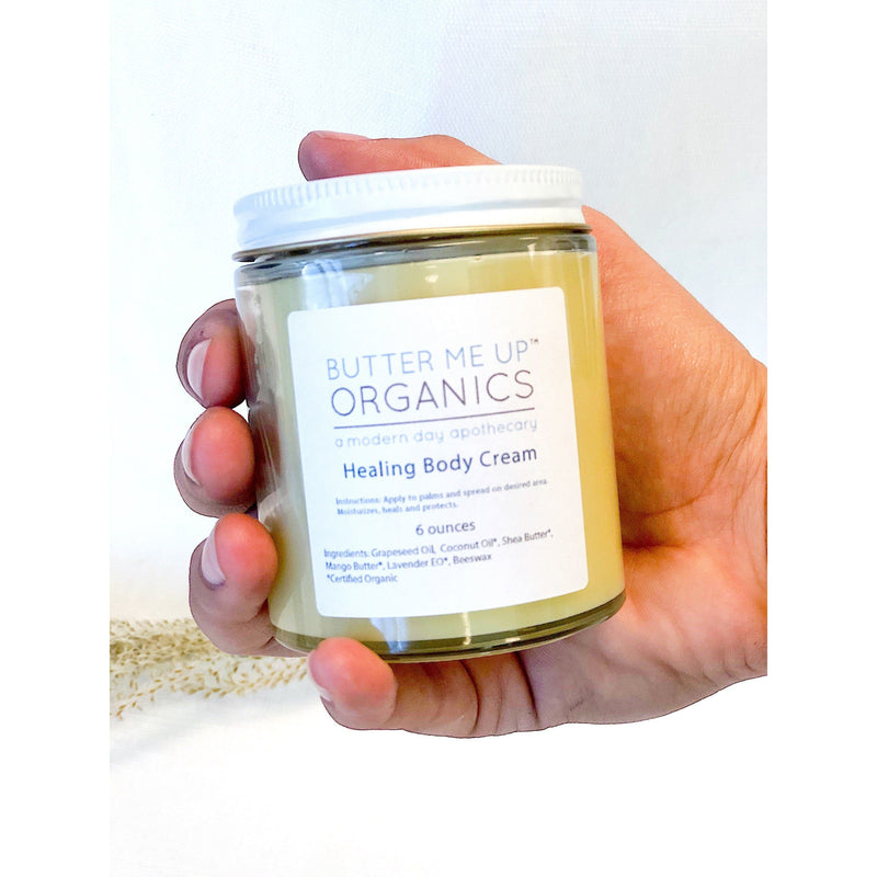 Butter Me Up Organics Healing Body Cream / organic body lotion / winter skin / dry skin / deep moisturizer Body Antique White 4,6,8